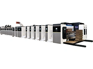 Servo Printer Flexo Printer Folder Gluer with Dual Printing Rolls